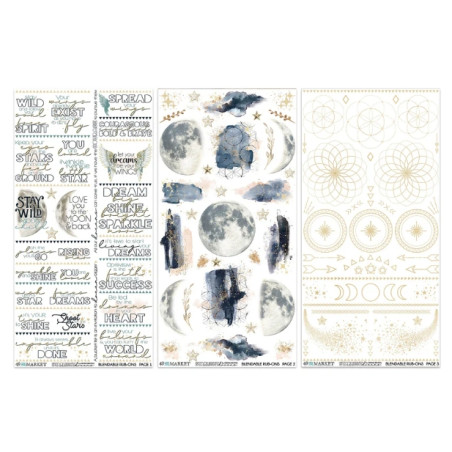49 And Market - Starlight Dreams - Rub-On Transfer Set