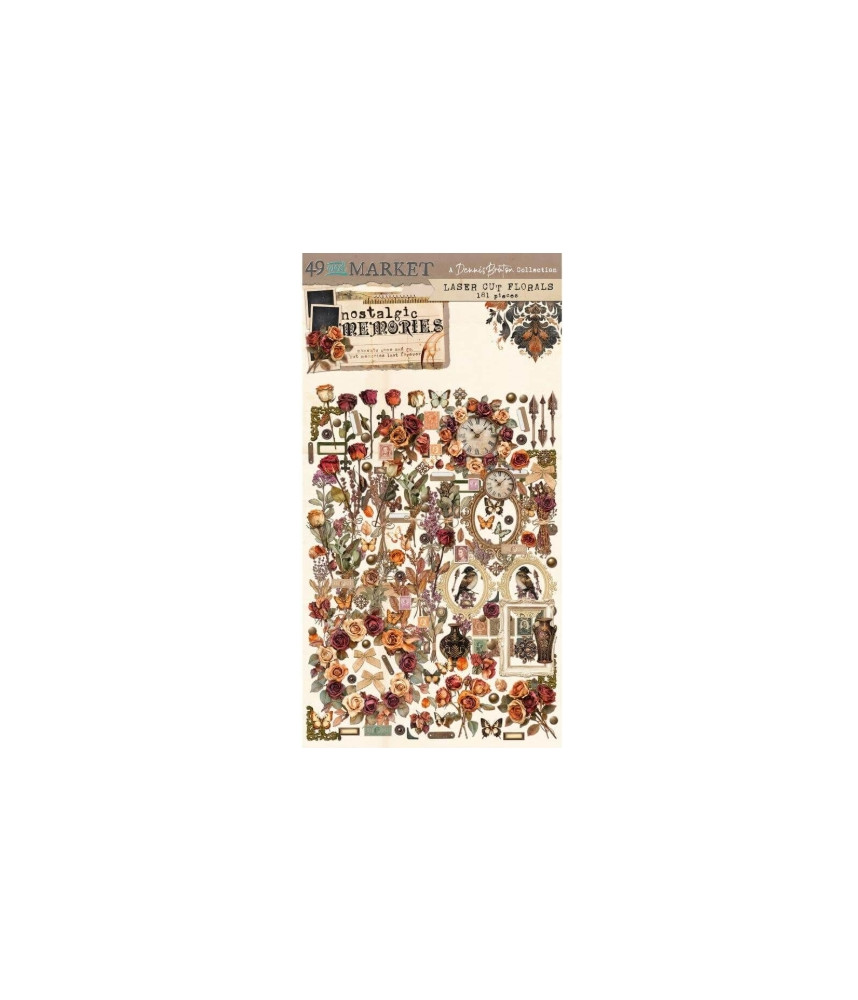 49 And Market Nostalgic Memories Laser Cut Outs - Floral