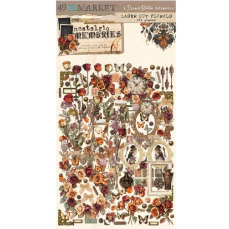 49 And Market Nostalgic Memories Laser Cut Outs - Floral