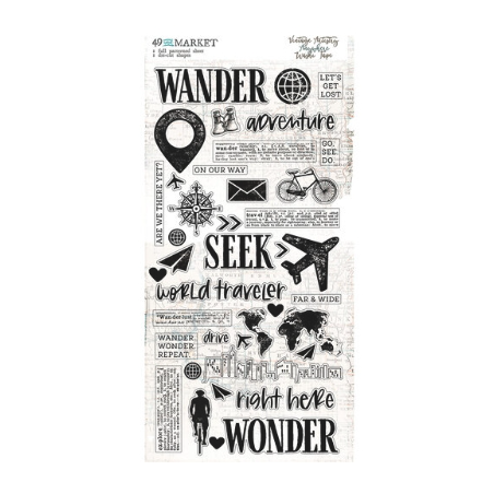 49 and Market - Vintage Artistry Anywhere Collection - Washi Tape Sheet