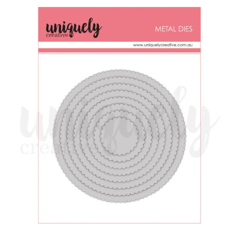 Uniquely Creative Scalloped Nesting Circle Cutting Die