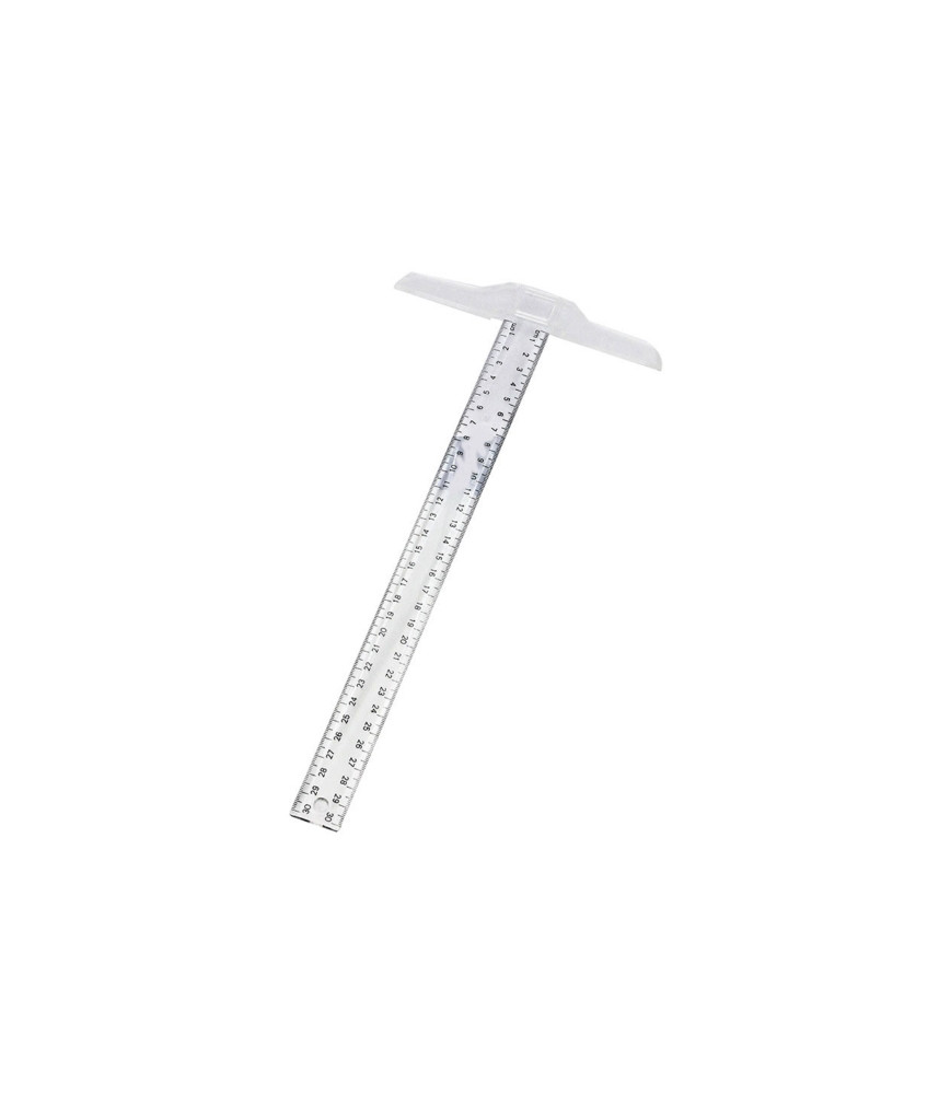 Dala - 30cm/12" Plastic T-Square Ruler Double Side Scale