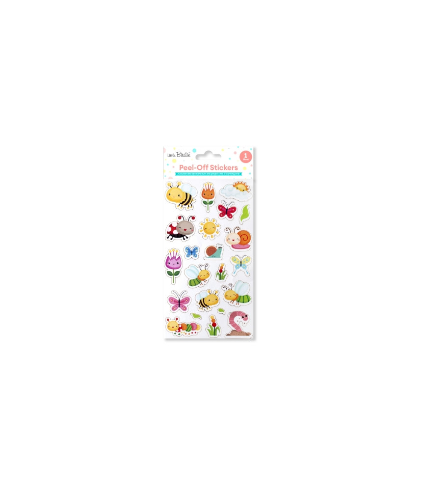 Peel Off Stickers - Garden Buddies, Approx 18 x 10.6cm, 1 sheet