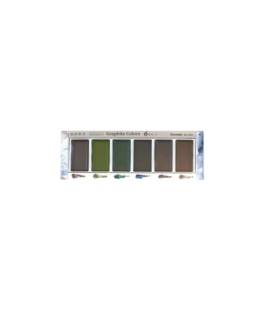 Gansai Tambi - Watercolour Set 6 Pc - Graphite Colours