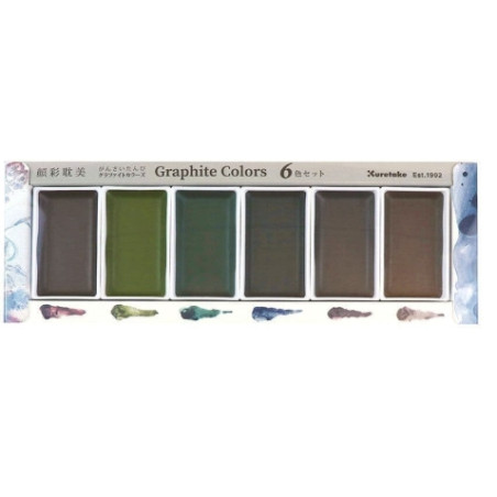 Gansai Tambi - Watercolour Set 6 Pc - Graphite Colours