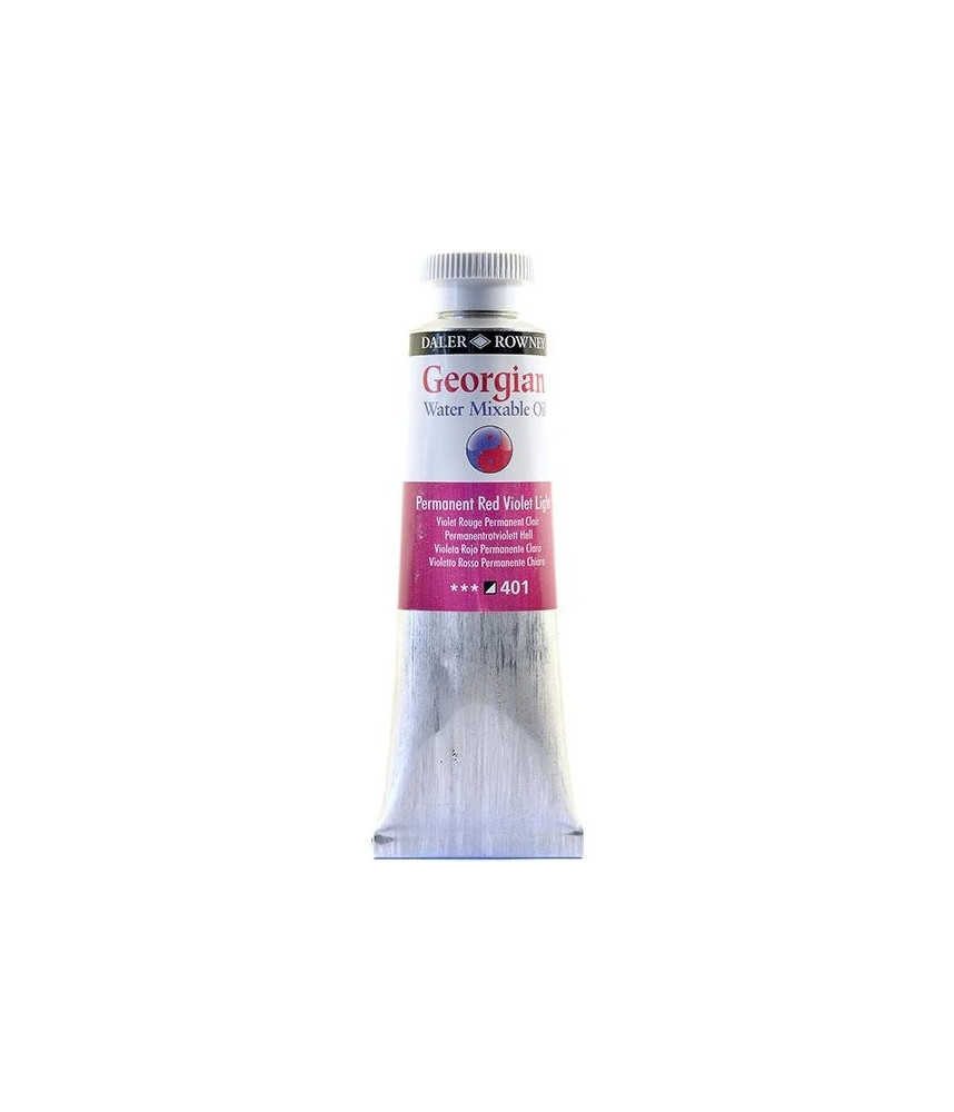 Daler Rowney Georgian Water Mixable Oil 37ml Tube - Permanent Red Violet Light