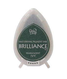 Tsukineko Brilliance Dewdrop Ink Pad - Pearlescent Ivy