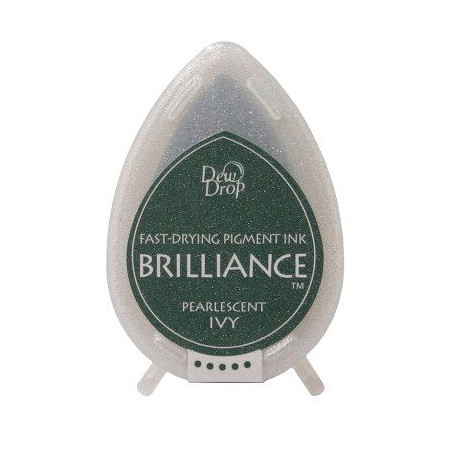 Tsukineko Brilliance Dewdrop Ink Pad - Pearlescent Ivy