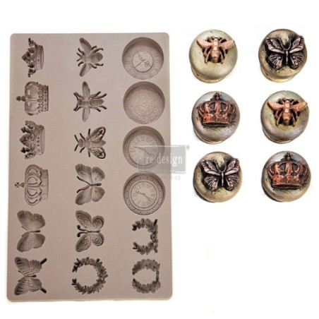 Prima Redesign Decor Moulds Bees, and Crown