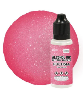 Couture Creations Alcohol Ink Glitter Accents 12ml Fuchsia