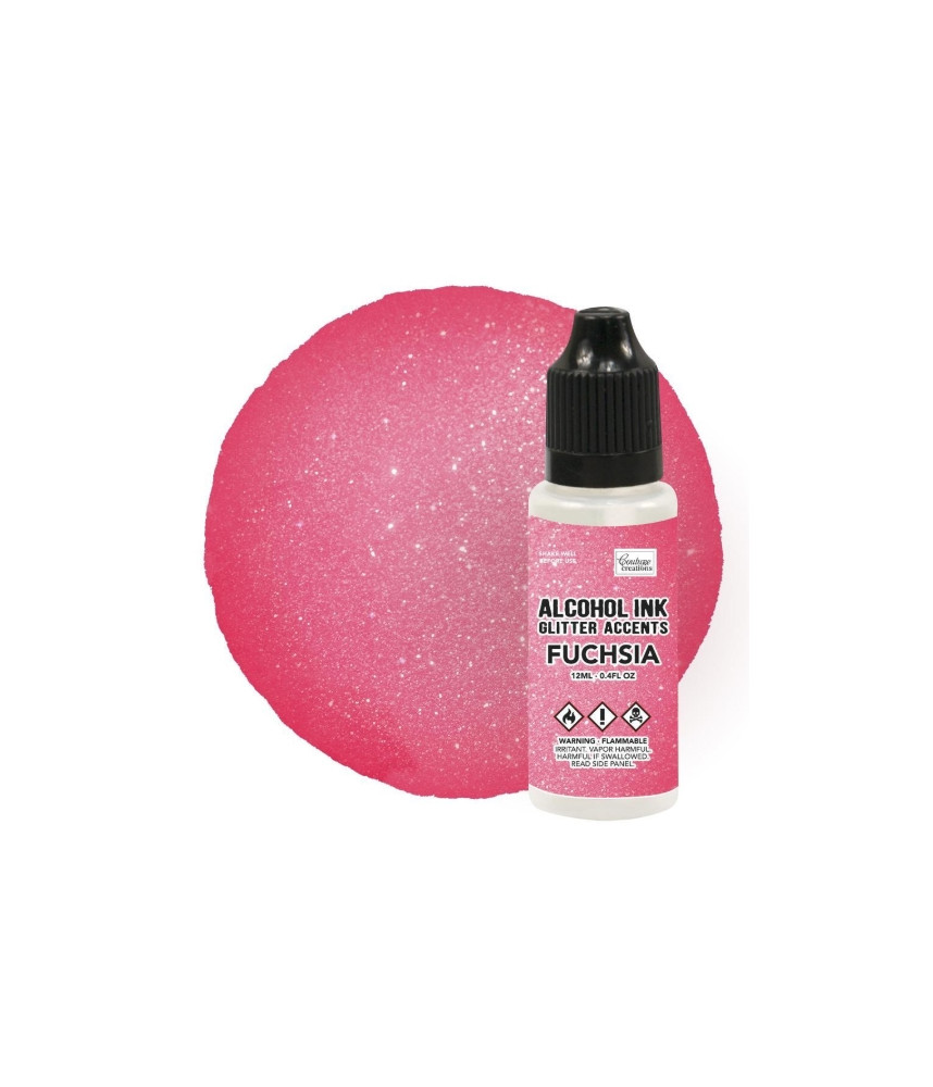 Couture Creations Alcohol Ink Glitter Accents 12ml Fuchsia