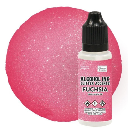 Couture Creations Alcohol Ink Glitter Accents 12ml Fuchsia