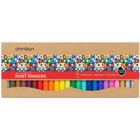 Chrillian Acrylic Markers 3mm 24's