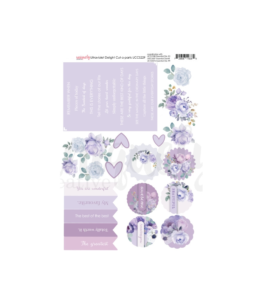 Uniquely - Ultraviolet Delight Cut-a-Part Sheet