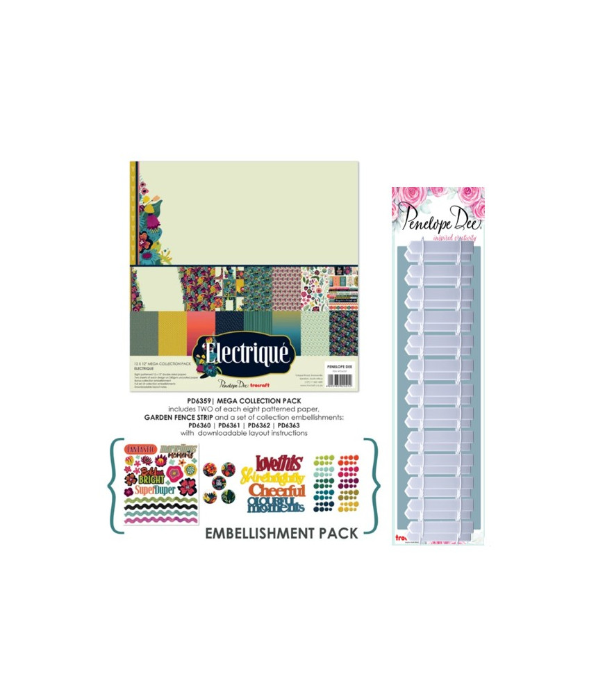 Penelope Dee 12 x 12 Paper Pack ELECTRIQUE MEGA COLLECTION PACK