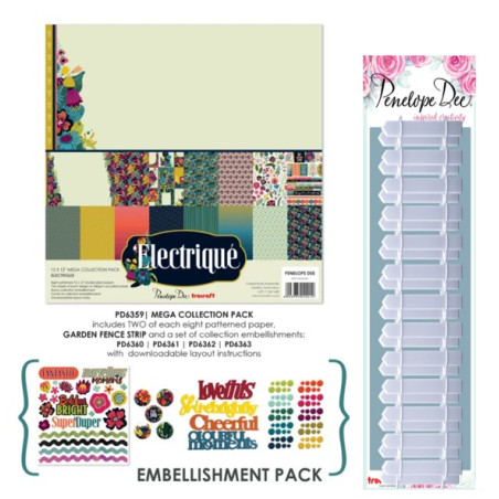 Penelope Dee 12 x 12 Paper Pack ELECTRIQUE MEGA COLLECTION PACK