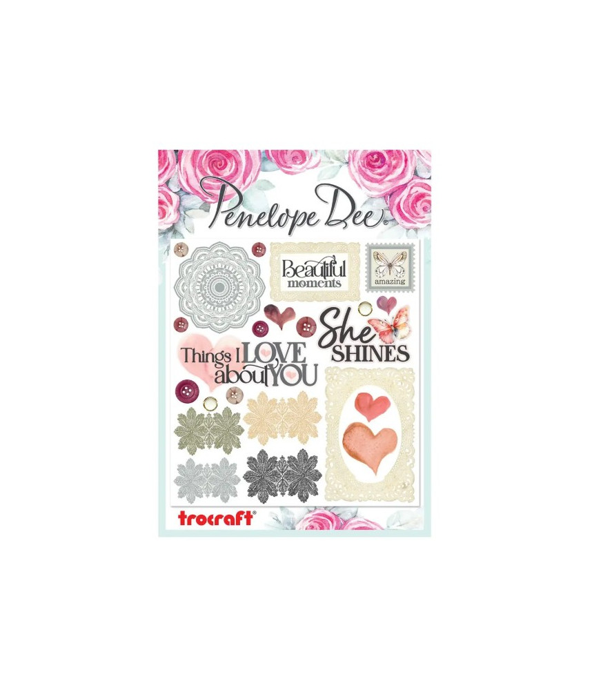 Penelope Dee Rosey Embellish- It Sticker