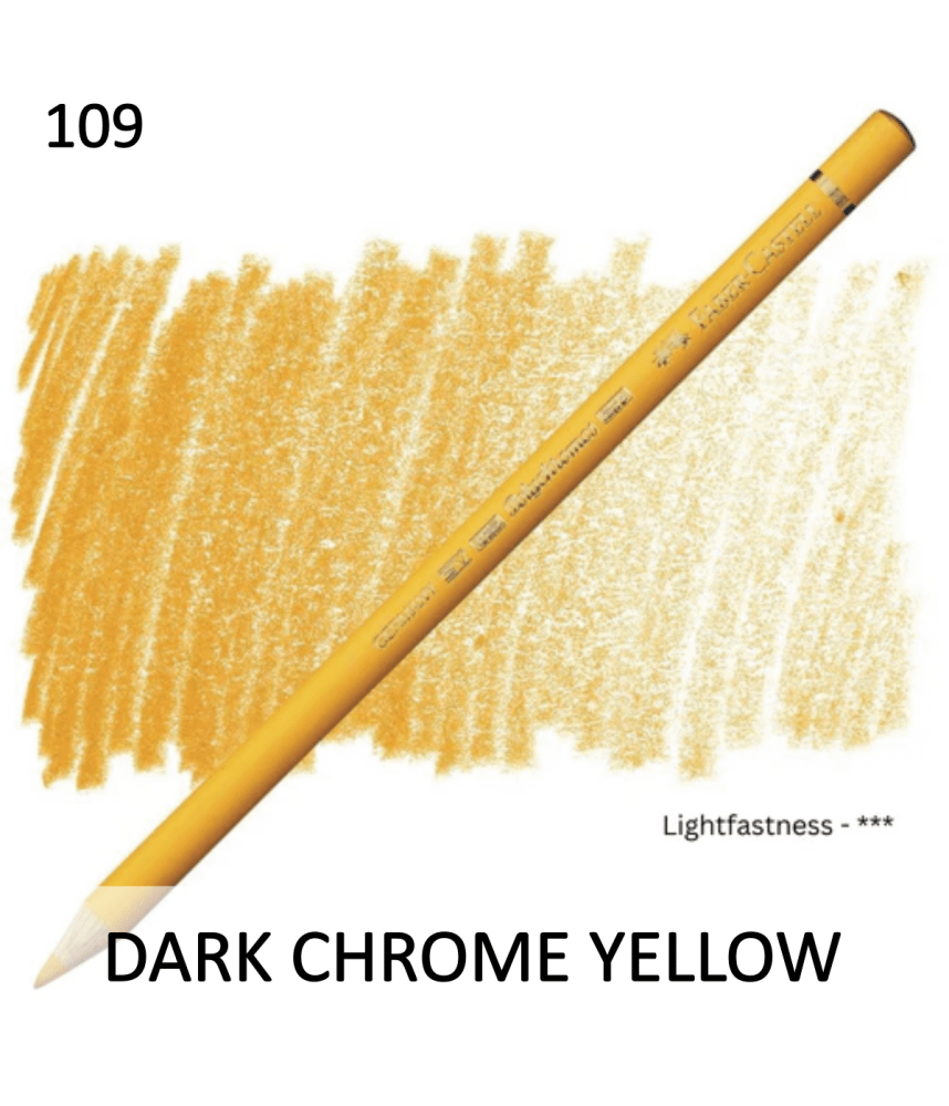 Faber Castell  Polychromo Pencil - Dark Chrome Yellow