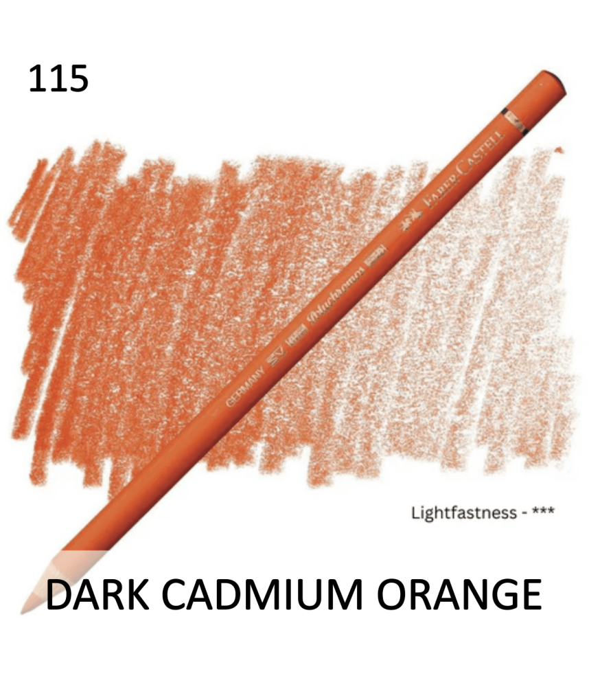 Faber Castell Polychromo Pencil - Dark Cadmium Orange