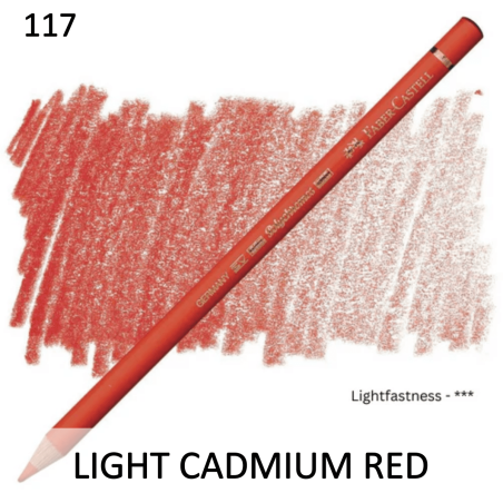 Faber Castell Polychromo Pencil - Light Cadmium Red