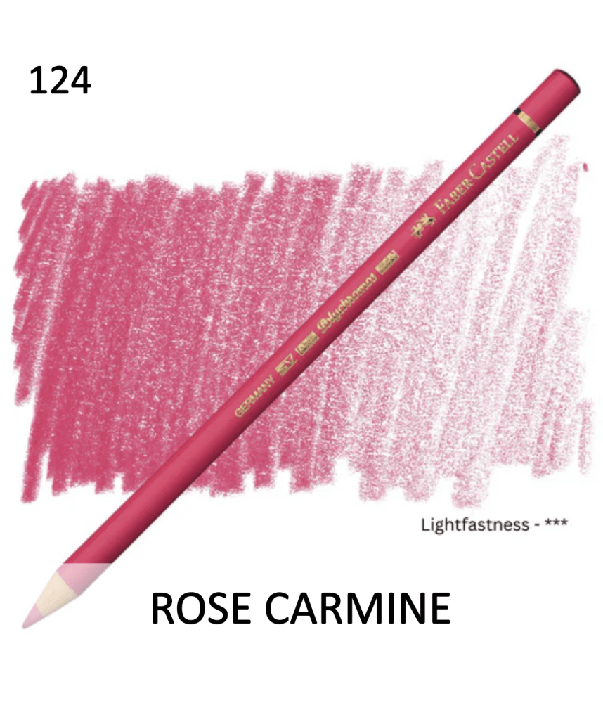 Faber Castell Polychromo Pencil - Rose Carmine