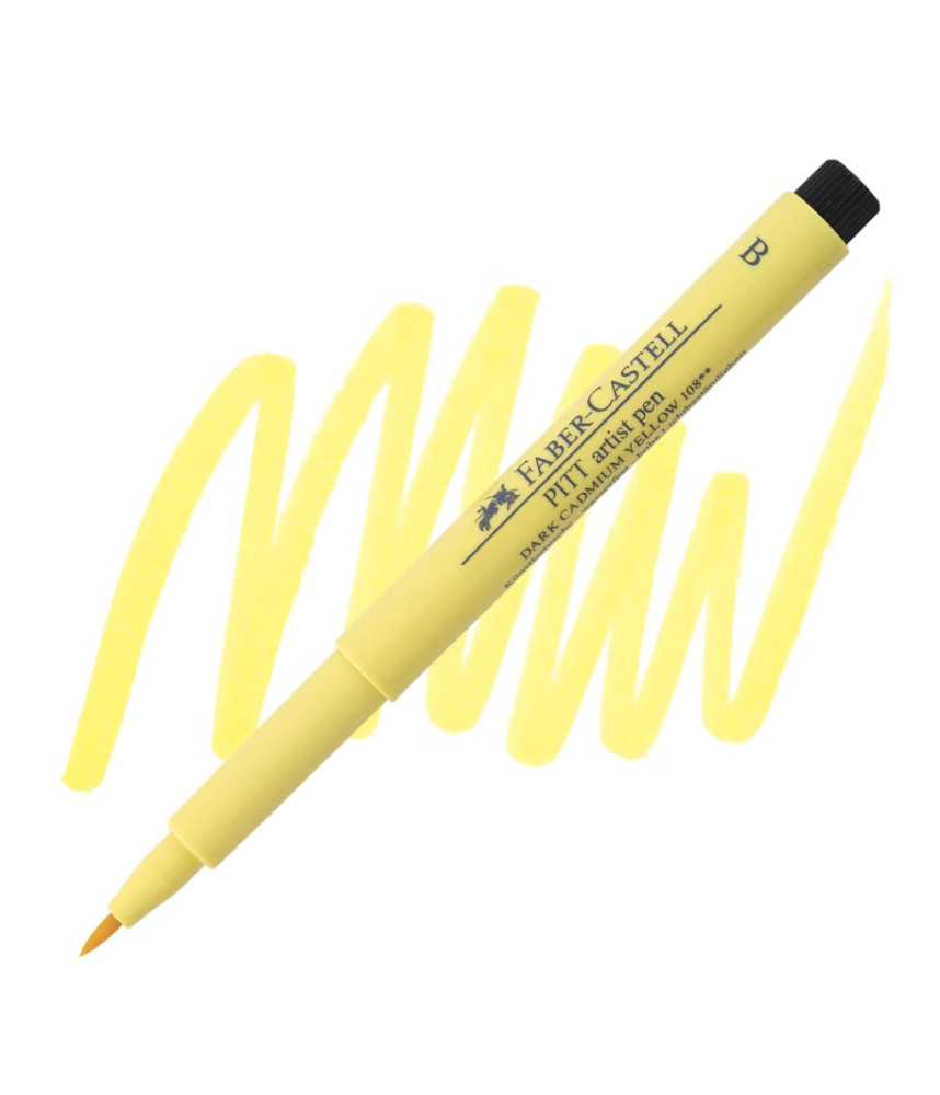 Faber Castell Pitt Artist Brush Tip Pen - Dark Cadmium Yellow