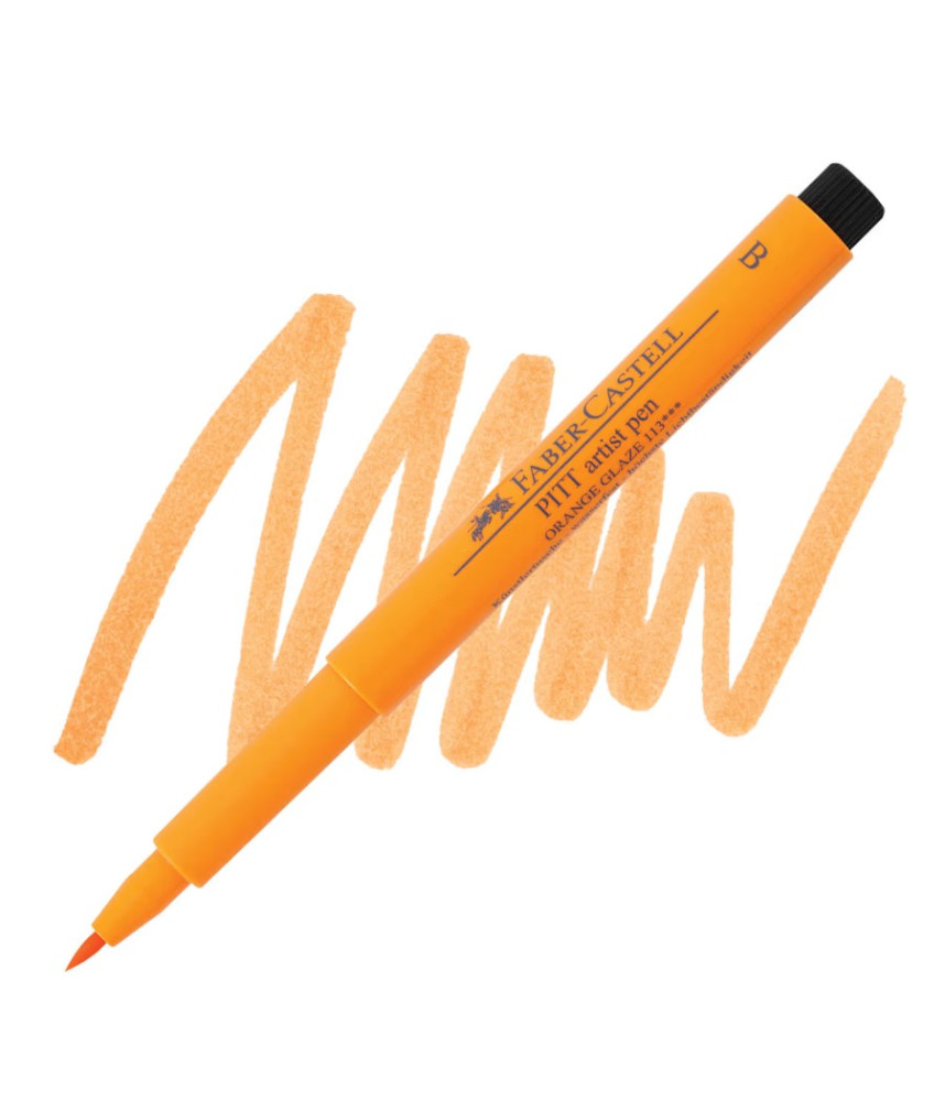 Faber Castell Pitt Artist Brush Tip Pen - Orange Glaze