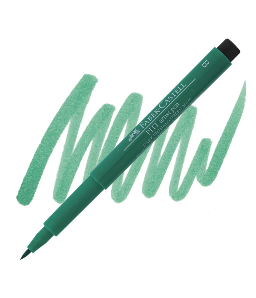 Faber Castell Pitt Artist Brush Tip Pen - Dark Phthalo Green