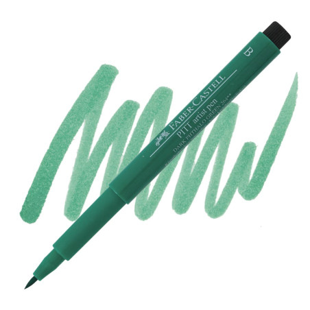 Faber Castell Pitt Artist Brush Tip Pen - Dark Phthalo Green