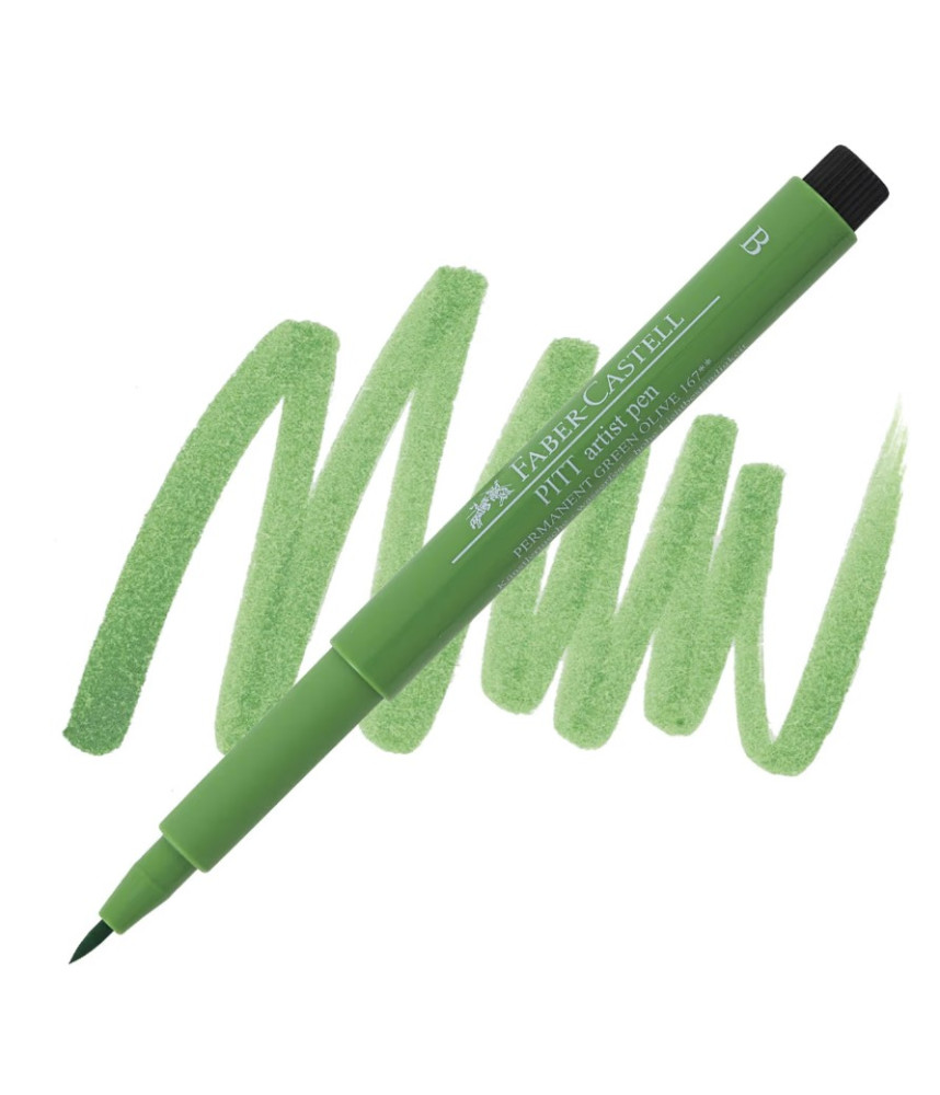 Faber Castell Pitt Artist Brush Tip Pen - Permanent Green Olive