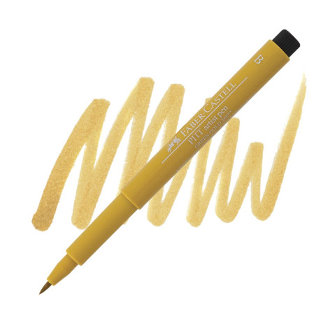 Faber Castell Pitt Artist Brush Tip Pen - Gold Green