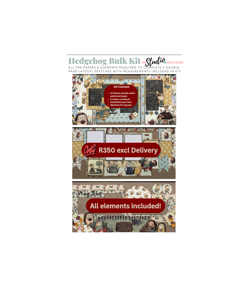 Scrapbook Studio Hedgehog Layouts/ Kits