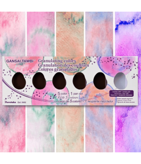 Gansai Tambi Watercolour 5 Colour Set GRANULATING