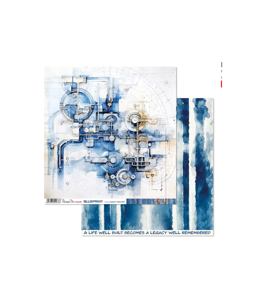 Penelope Dee 12 x 12 Blueprint Paper - Legacy Builder