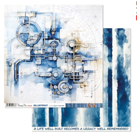 Penelope Dee 12 x 12 Blueprint Paper - Legacy Builder