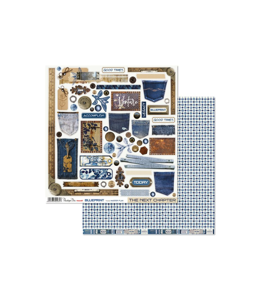 Penelope Dee Blueprint 12 X 12 Paper - Master Plan