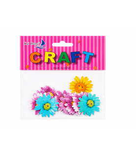 Scrapbook Buttons - Daisies Large 10 Pieces