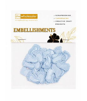 Embellishments Blue Feet 2x2.5 cm 20 Pcs