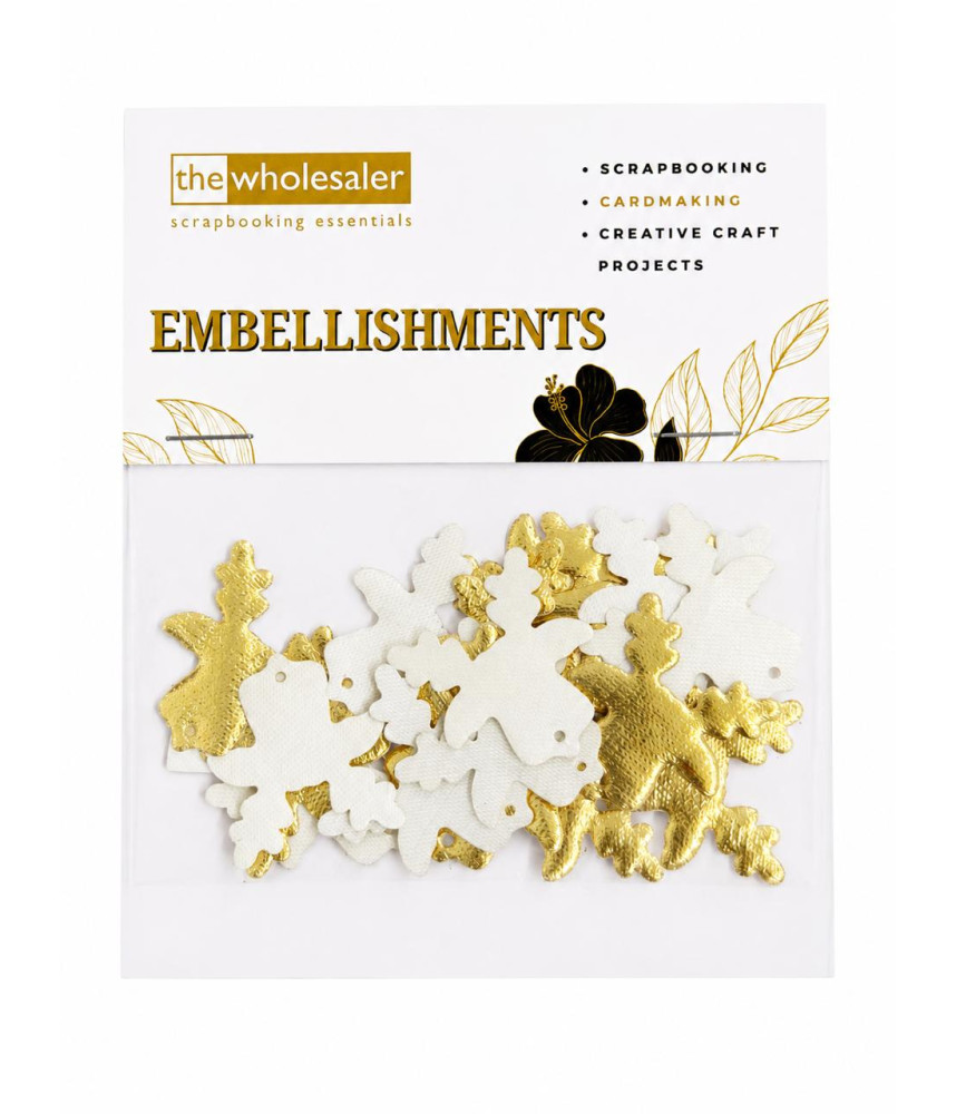 Embellishments Gold Reindeer 20 Pcs