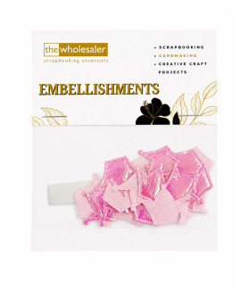 Embellishments Crown Pink 3.2x2.3 cm 20 Pcs