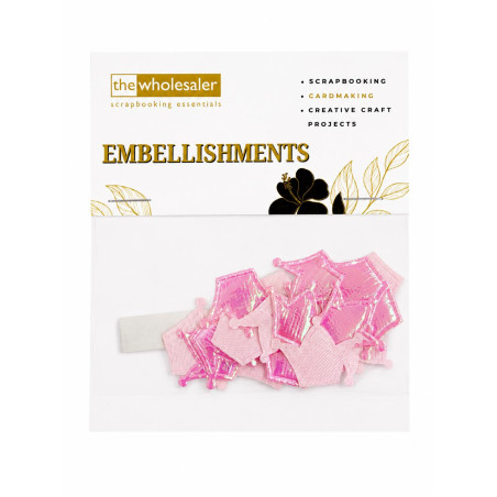 Embellishments Crown Pink 3.2x2.3 cm 20 Pcs