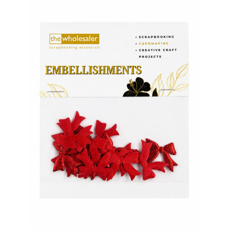 Embellishments Metallic Bows 3x2.5 cm 20 Pcs
