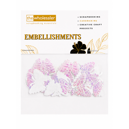 Embellishments Butterfly 2.5x2.5 cm 20 Pcs