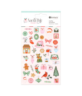 Rosies Studio North Pole Post Puffy Motif Stickers