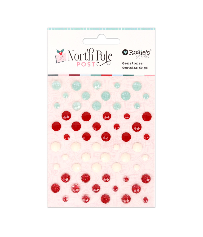 Rosies Studio North Pole Post Gemstones 60 Pieces