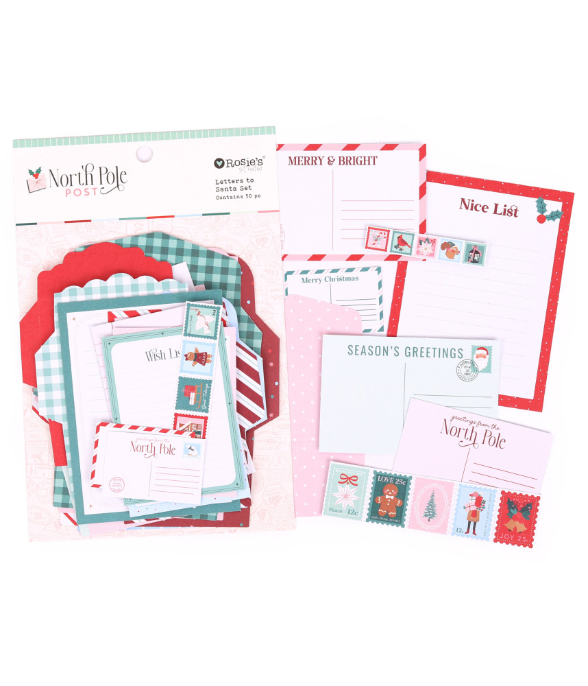 Rosies Studio North Pole Post Letters to Santa 50 Pieces