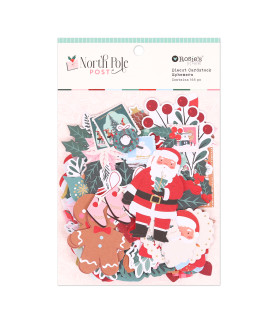 Rosies Studio North Pole Post Cardstock Diecut Ephemera 168 Pieces
