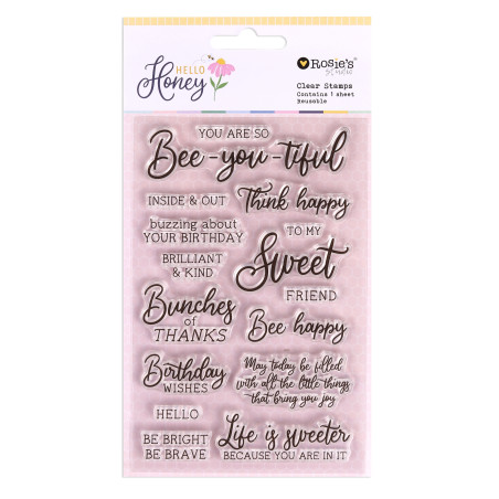 Rosies Studio Hello Honey Clear Stamp