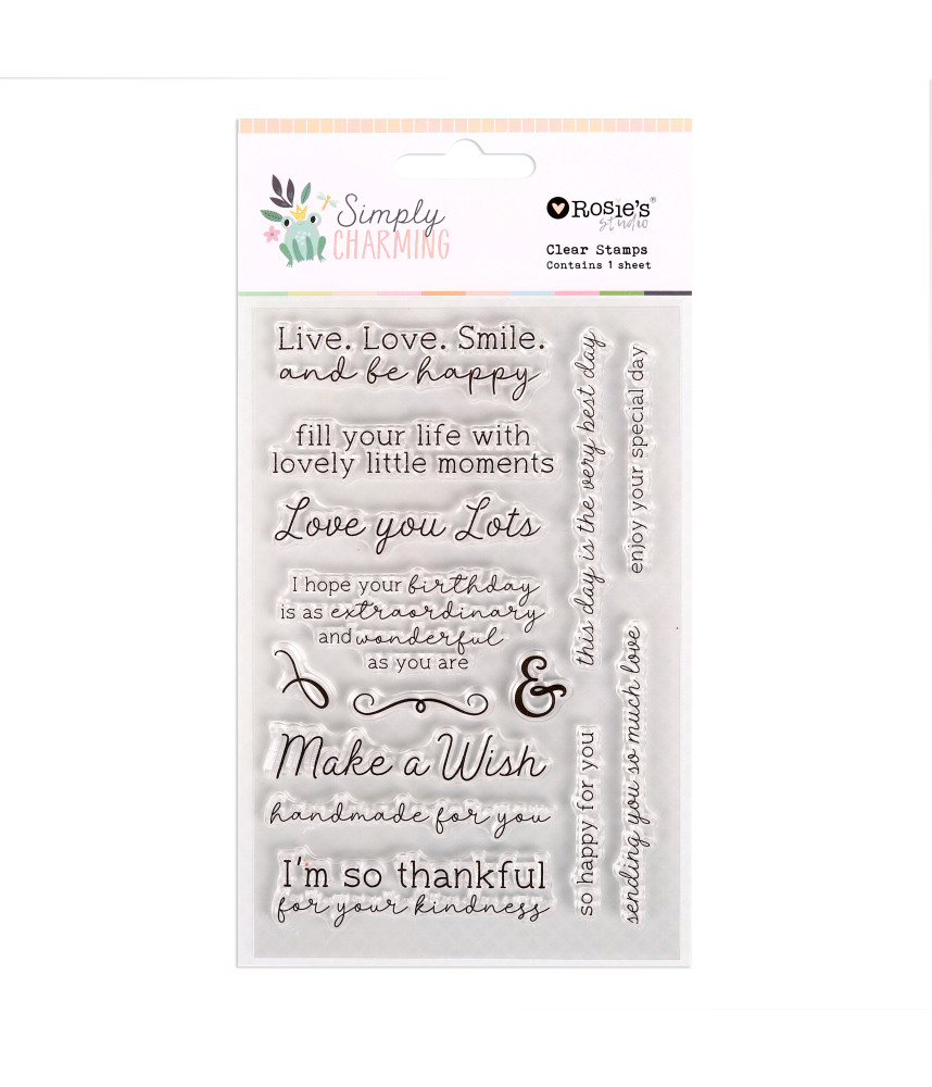 Rosies Studio Simply Charming Clear Stamp
