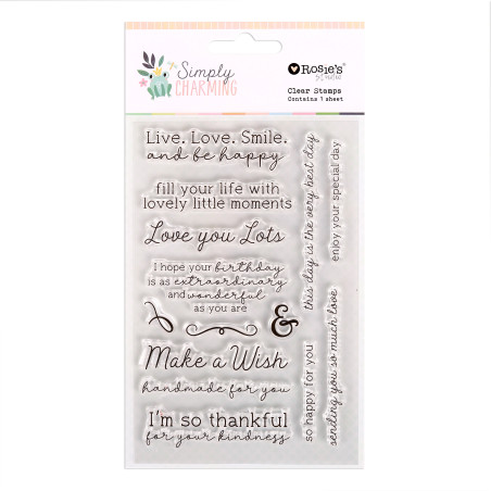 Rosies Studio Simply Charming Clear Stamp